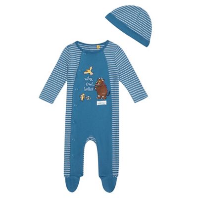 The Gruffalo Baby boys' blue 'Gruffalo' sleepsuit and hat